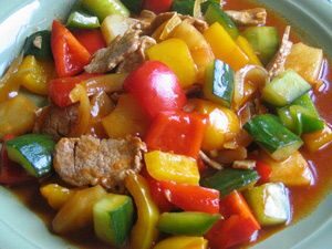 Priaw Waan Kai – kip in zoetzure saus